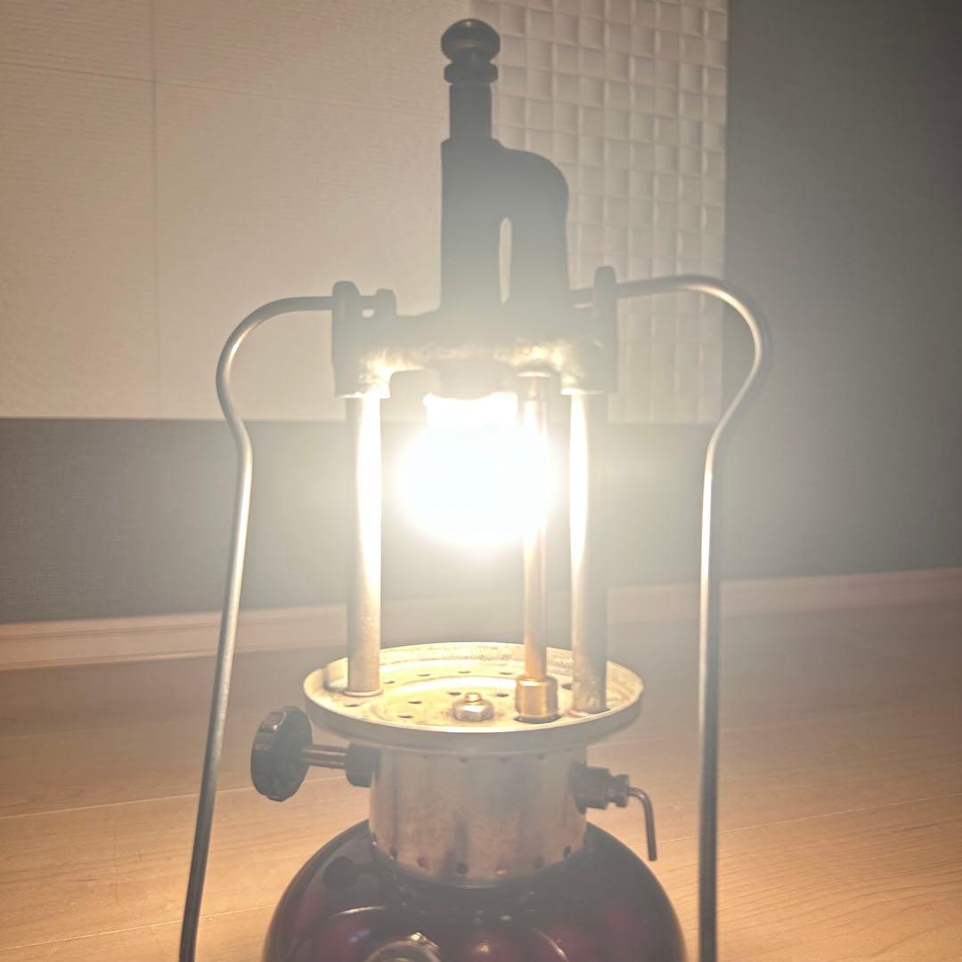 整備済み‼️☆Coleman 242B Custom lantern☆バーガンディ