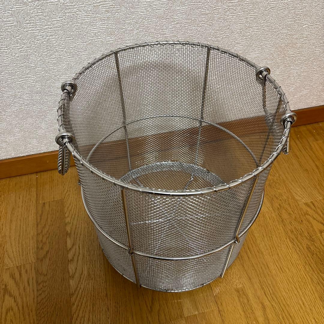 寸胴型 スープ取りザル ラーメン スープ 直径約30cm 高さ 約32cm
