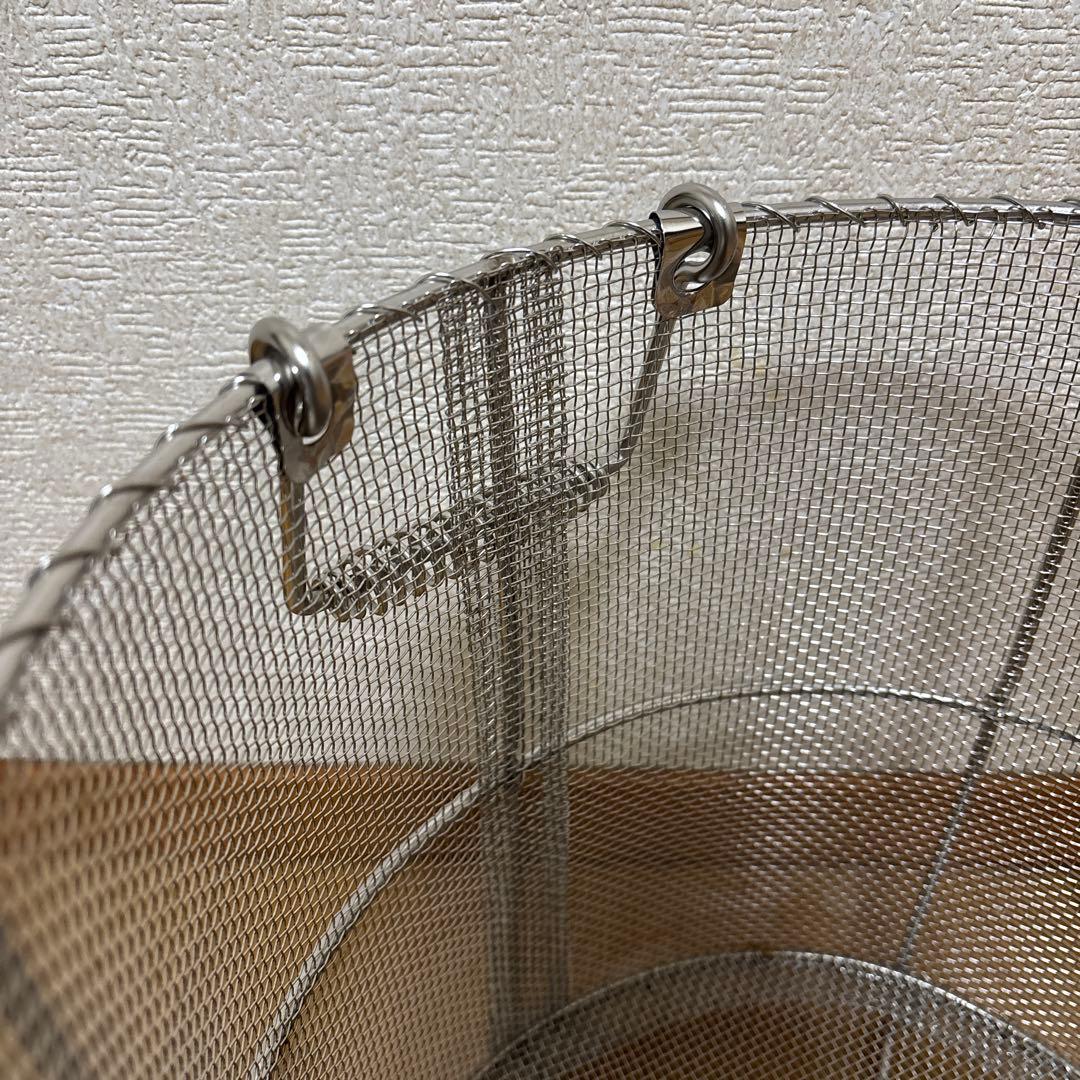 寸胴型 スープ取りザル ラーメン スープ 直径約30cm 高さ 約32cm