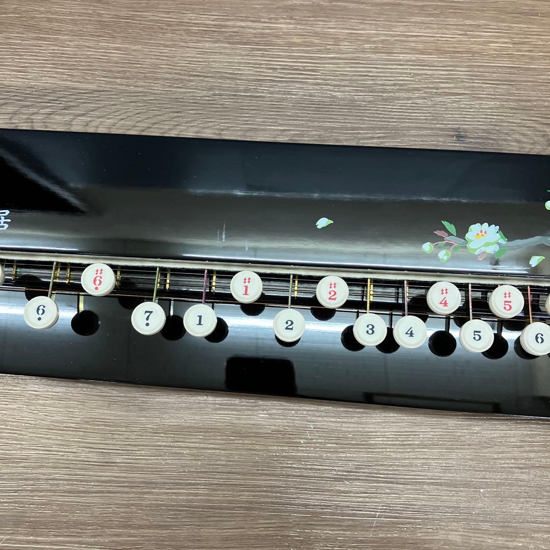 E-5 希少 夢芝居 大正琴 蒔絵 桜 5弦 和楽器 昭和レトロ ビンテージ