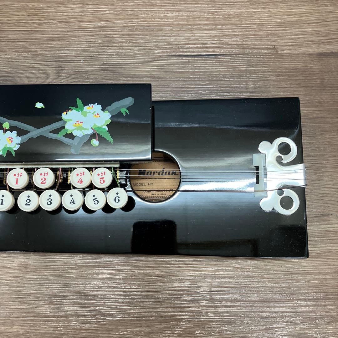 E-5 希少 夢芝居 大正琴 蒔絵 桜 5弦 和楽器 昭和レトロ ビンテージ