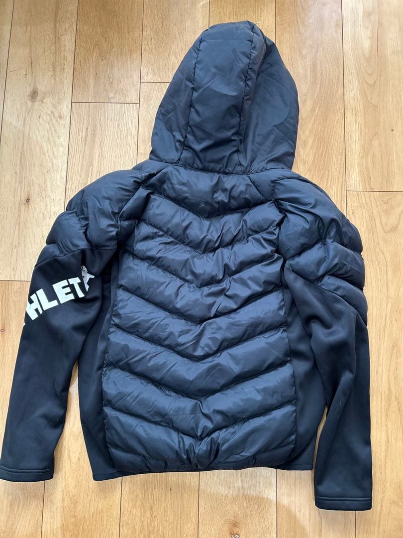 ATHLETA フード付きダウンジャケット Mサイズ ブラック