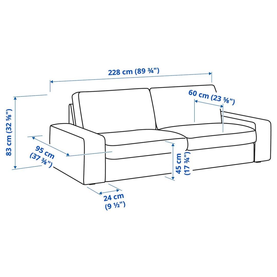 引き取り限定　IKEA KIVIK ソファ 3 人掛け