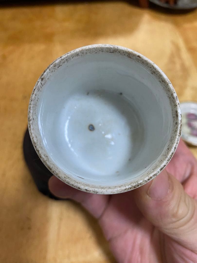 粉彩 人物 コオロギ (促織)缶 清時代 唐物 同治年製 粉彩