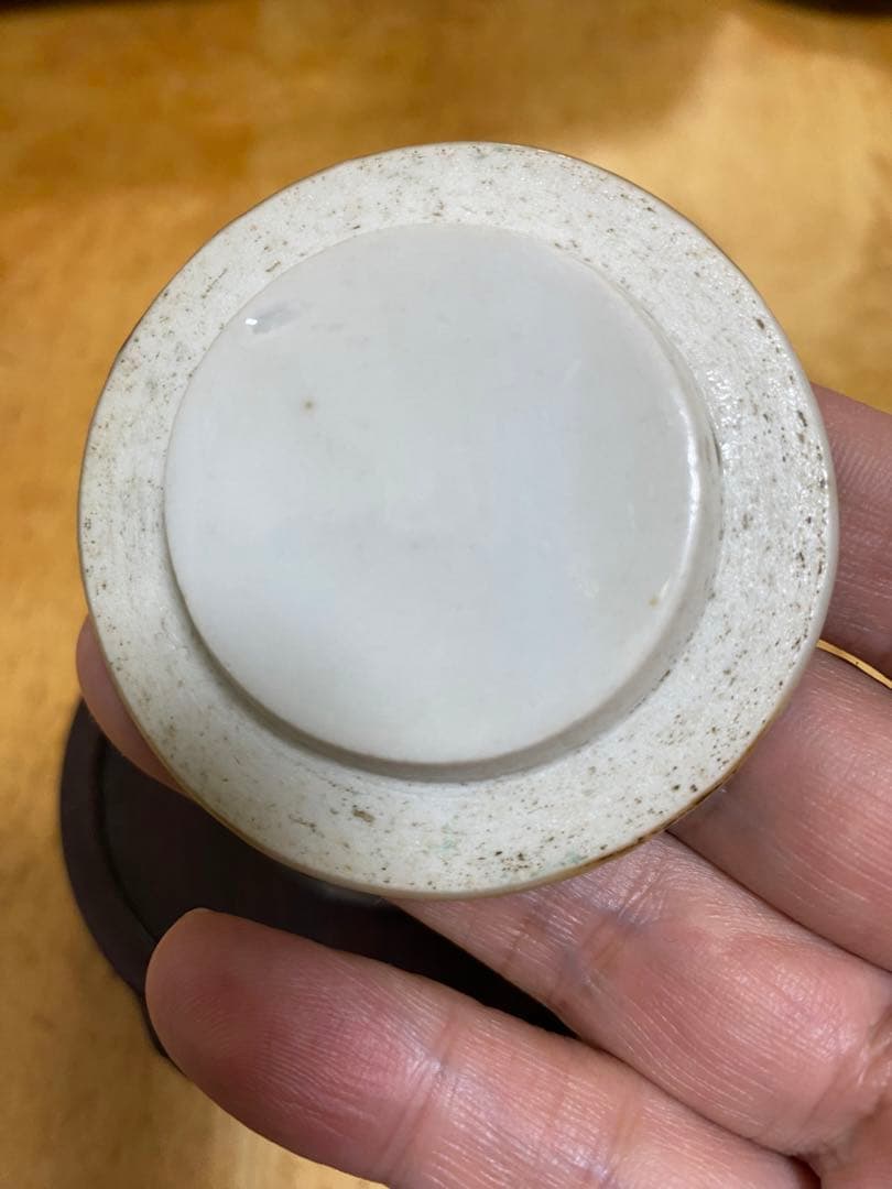 粉彩 人物 コオロギ (促織)缶 清時代 唐物 同治年製 粉彩