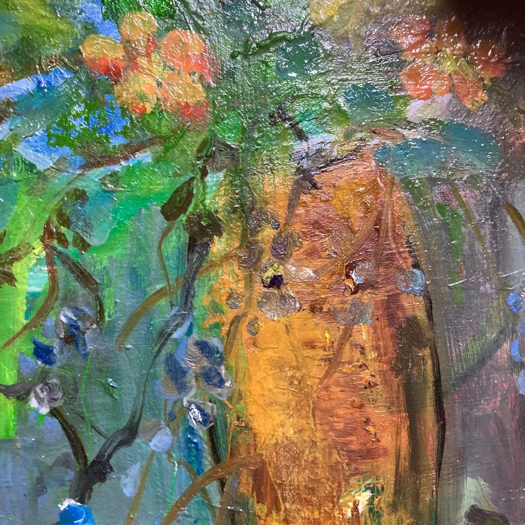 花瓶の花 油彩画　　　　Hiroko
