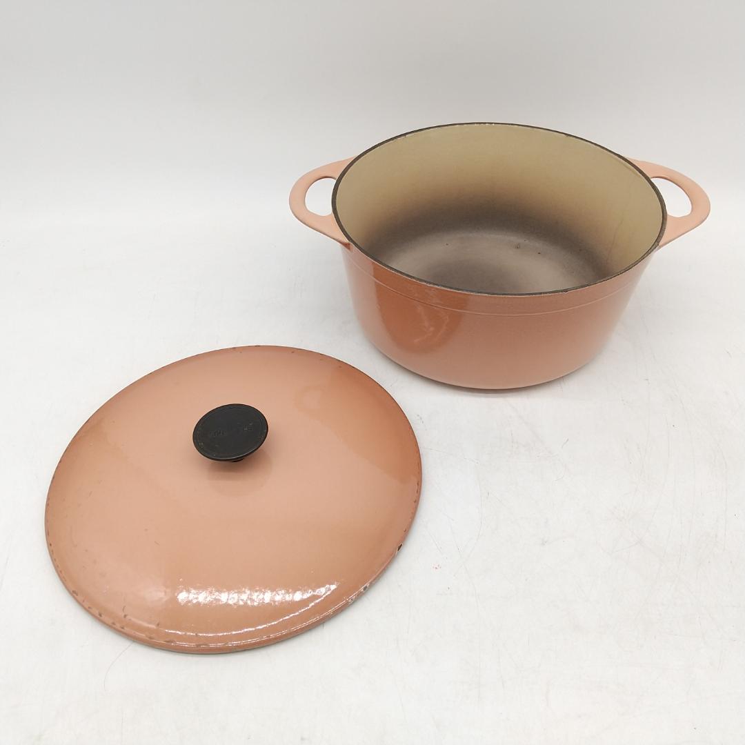 2976番 クーザンス 両手鍋 ダークブラウン 直径約23cm
