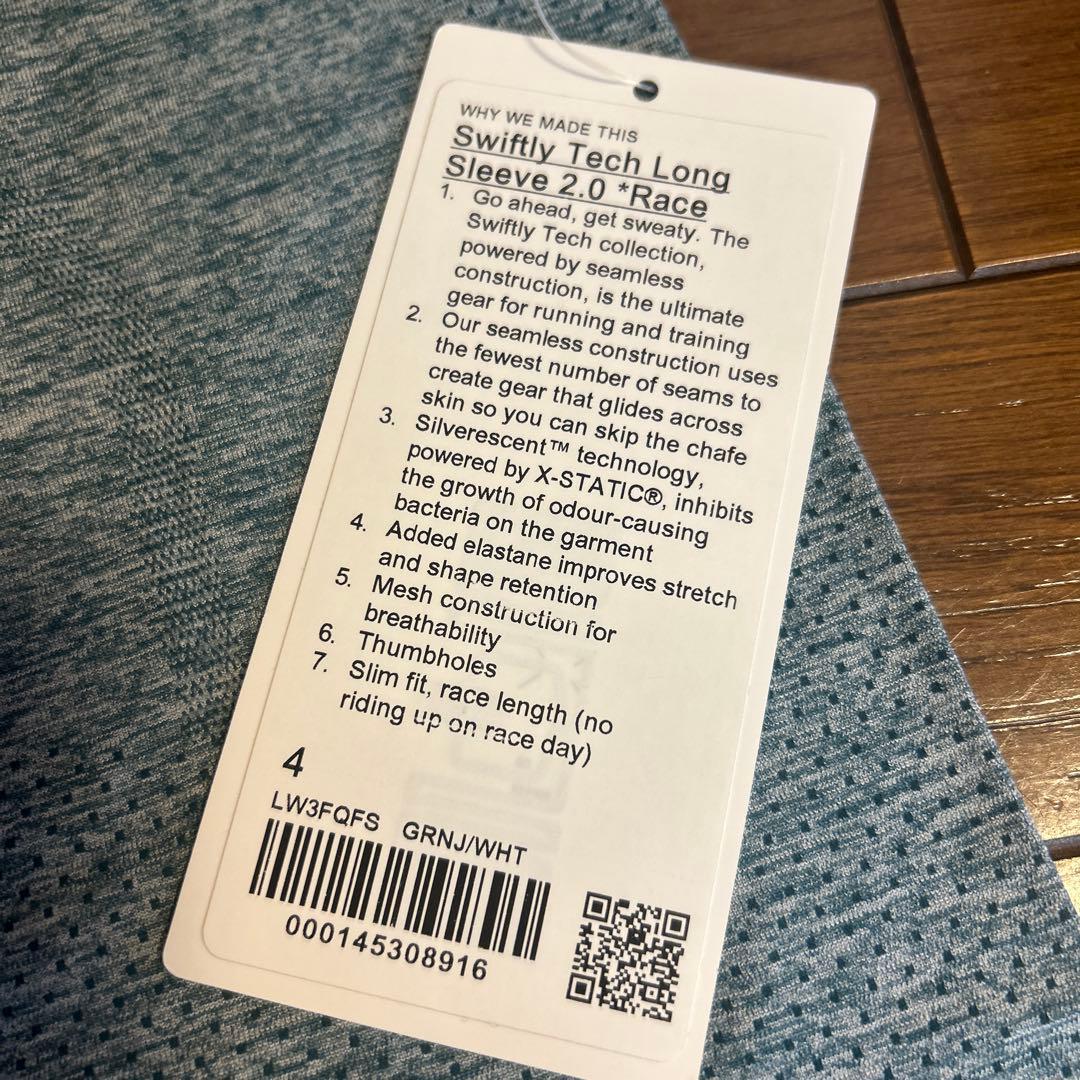 【タグ付き新品】ルルレモン ラン用長袖ストレッチトップス 4