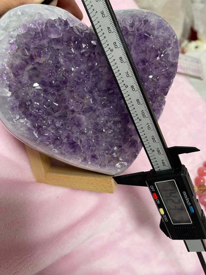 原石 天然石 浄化 ウルグアイ産 アメジスト ハット　紫水晶クラスター　⑦