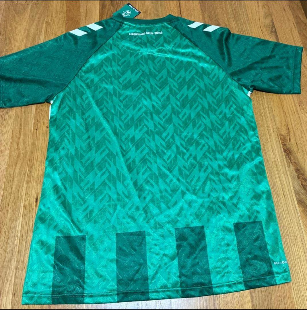 新品タグ付 hummel サッカーシャツ 緑 ヴェルダー・ブレーメン