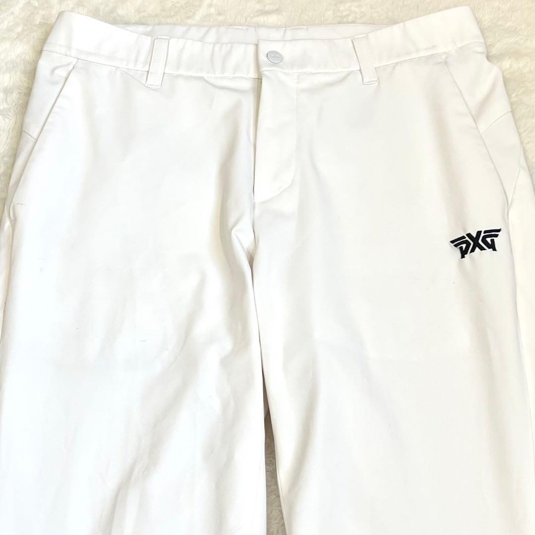 【PXG】 メンズ ストレッチ ロングパンツ ホワイト サイズ79 W約80cm