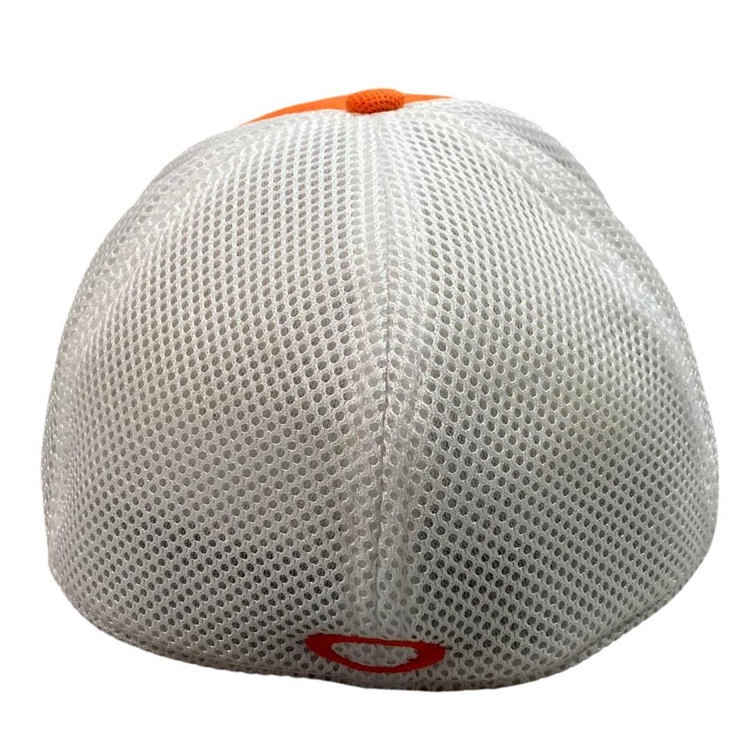 オークリー OAKLEY メッシュ キャップ オレンジ L/XL ゴルフ ロゴ柄