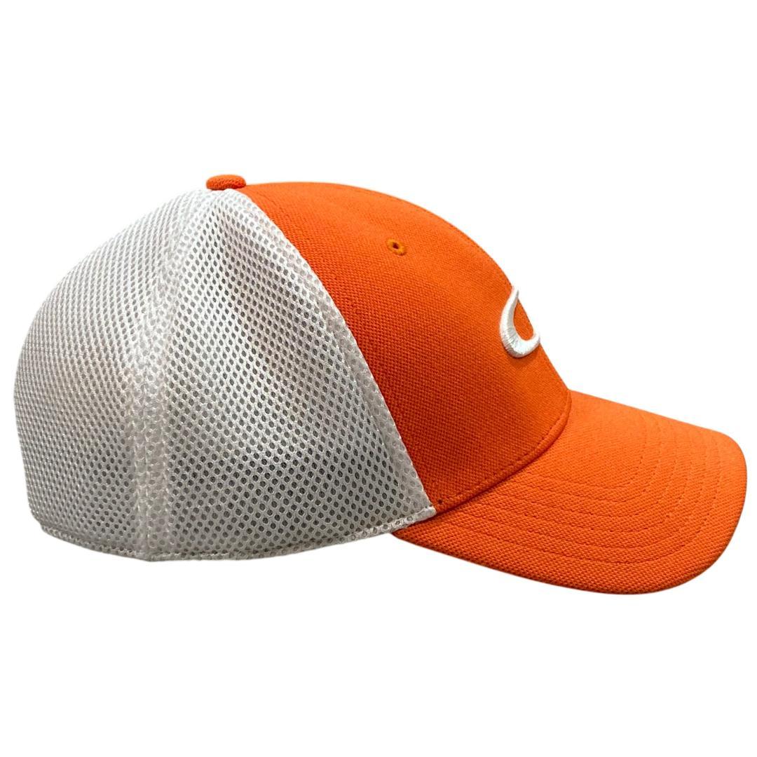 オークリー OAKLEY メッシュ キャップ オレンジ L/XL ゴルフ ロゴ柄