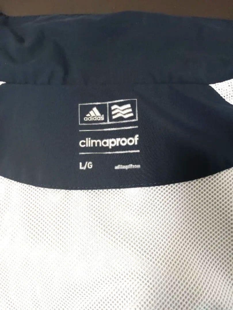 adidas アディダス レインウェア L/G ネイビー/ターコイズ