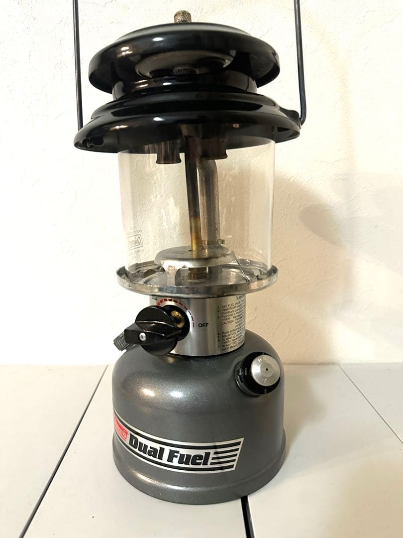 【完品・美品】Coleman Dual Fuelランタン1993年説明書備品付き