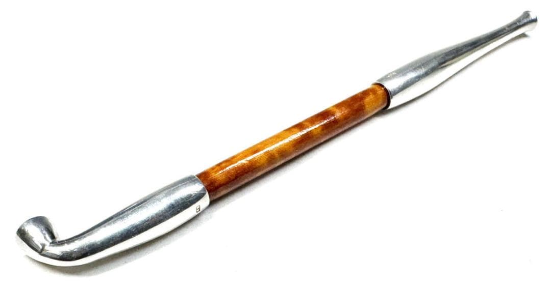 純銀製 野島光次 煙管 キセル 銘有り 喫煙具 燕市文化財指定 WWST101