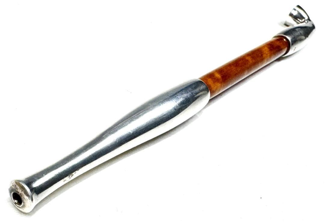 純銀製 野島光次 煙管 キセル 銘有り 喫煙具 燕市文化財指定 WWST101