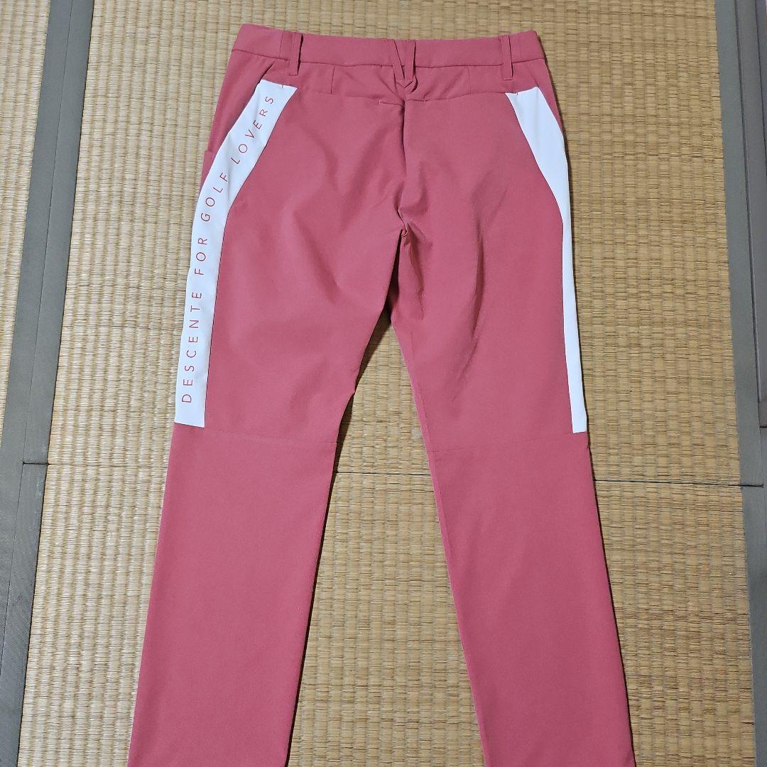 【美品】DESCENTE レディース ゴルフパンツ ピンク　spf50 Lサイズ