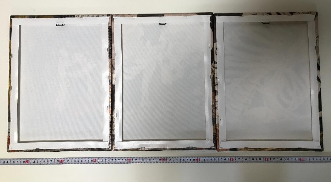 浮世絵パネル 相馬の古内裏　40×90㎝ 三枚続　歌川国芳