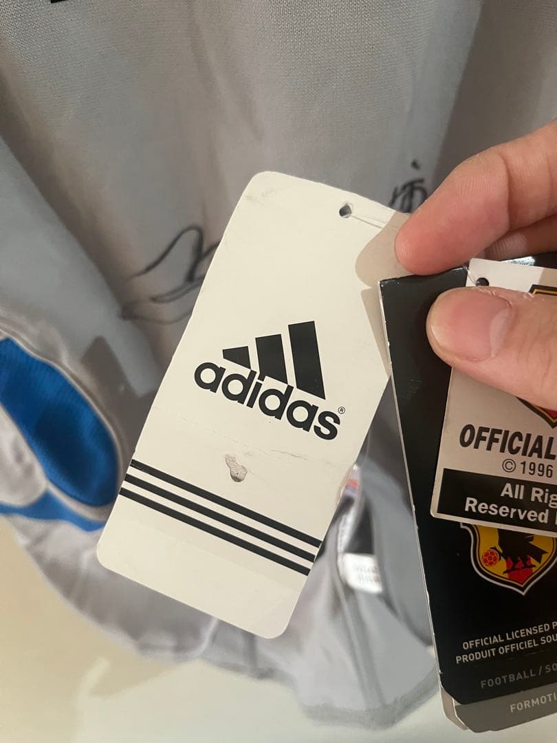 未使用　サッカー　 adidas 直筆サイン入　日本代表　ユニフォーム　中田英寿