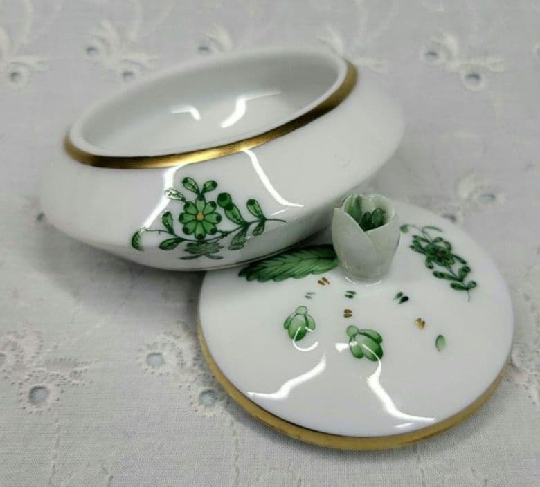 可愛い❤ヘレンド アポニーグリーン 小物入れ ボンボニエール ジュエリーボックス