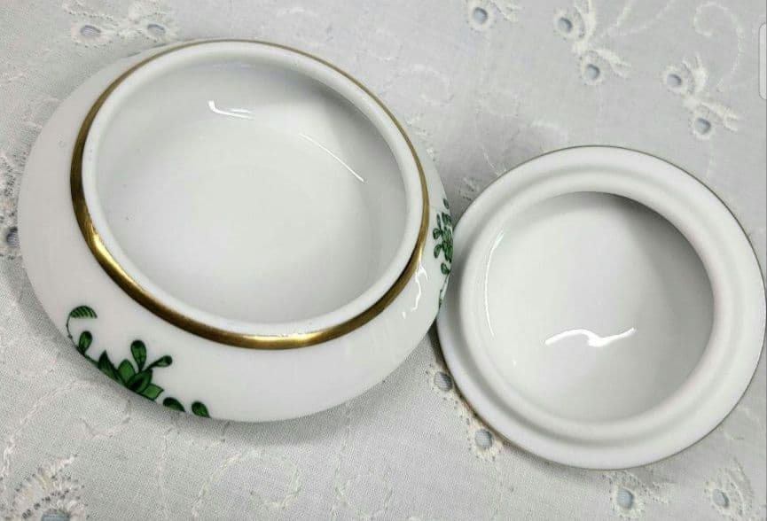 可愛い❤ヘレンド アポニーグリーン 小物入れ ボンボニエール ジュエリーボックス