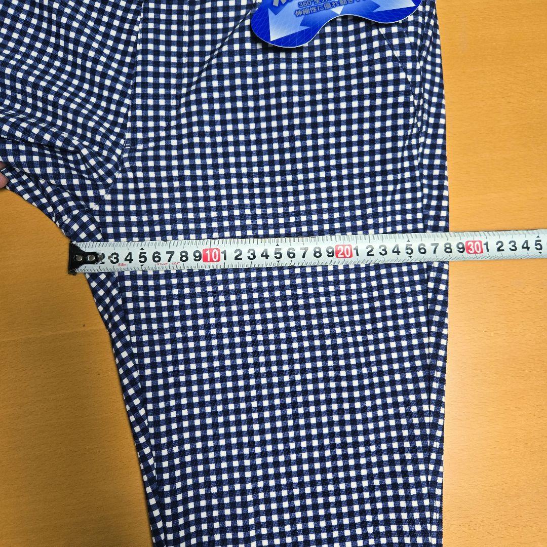 新品　adidas　ゴルフパンツ　82　ギンガムチェック　ブルー　紺　レディース