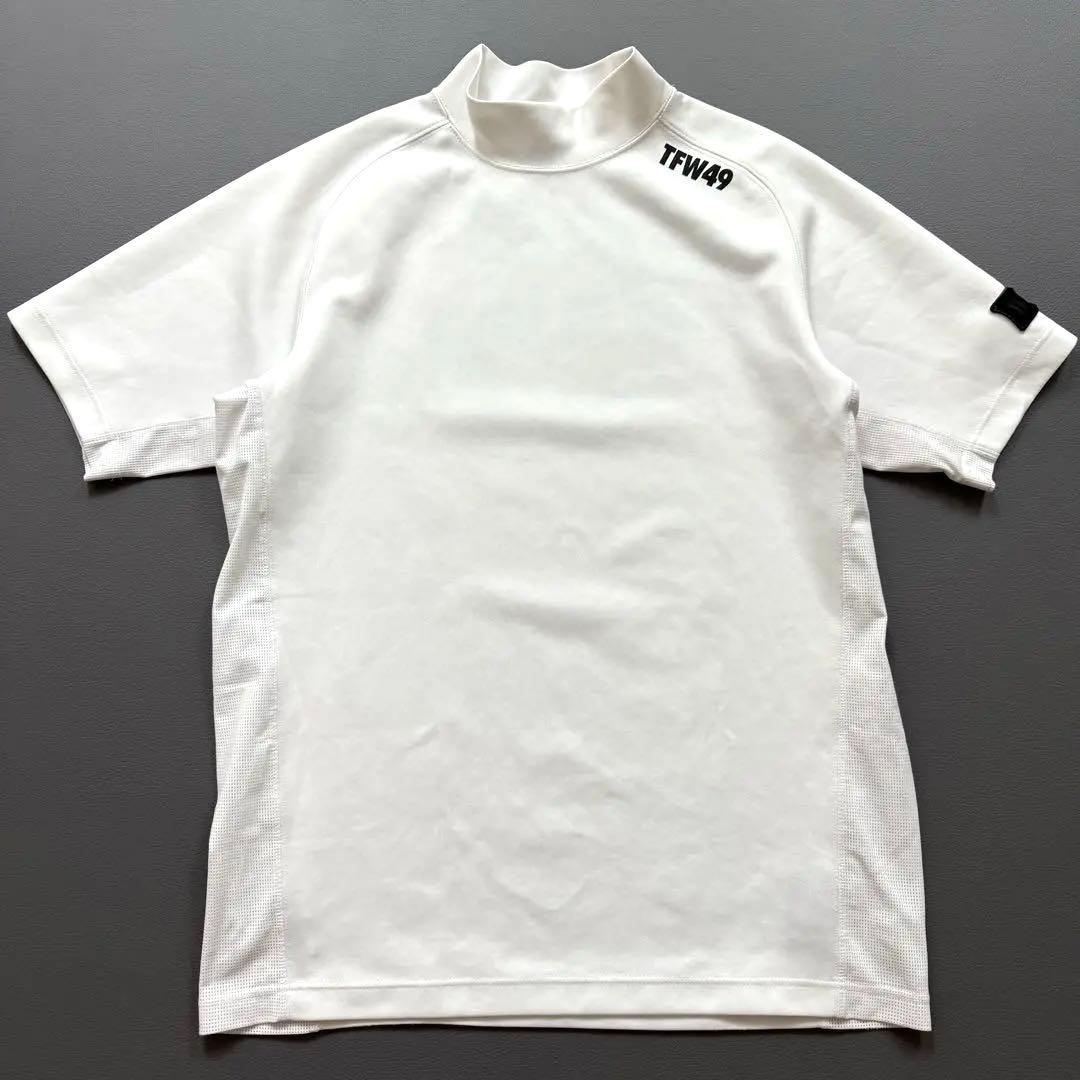 TFW49 モックネック 半袖 シャツSIDE MESH MOCK NECK