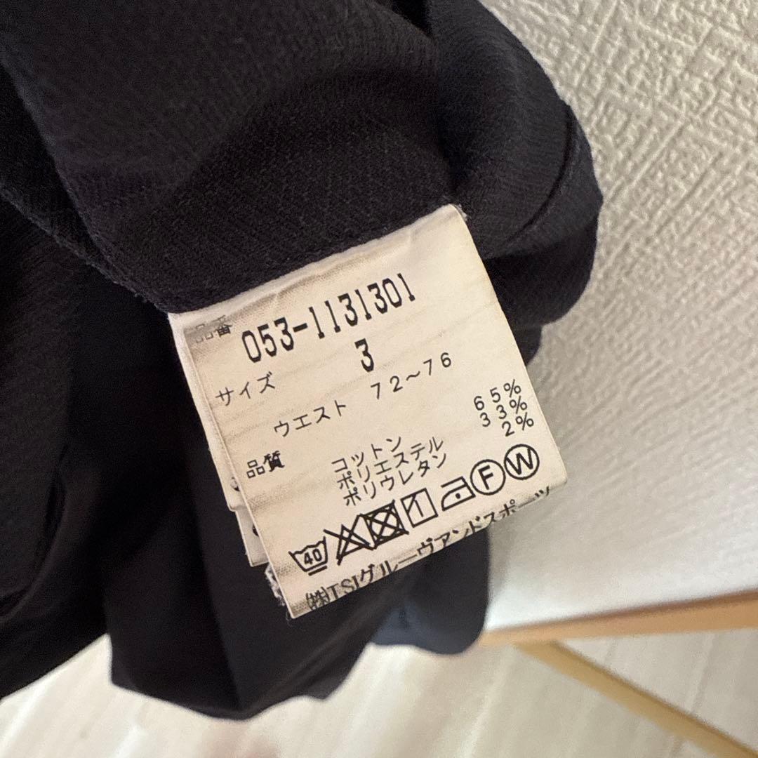 パーリーゲイツ　パンツ　チャコールグレー　S〜M相当　グレー　3 コットン素材