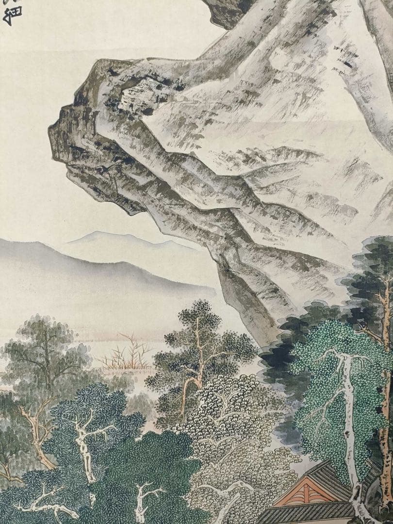 【张大千】滄浪渔笛 中国画 掛け軸 水墨画 和室 玄関 茶室 壁掛け 美術品