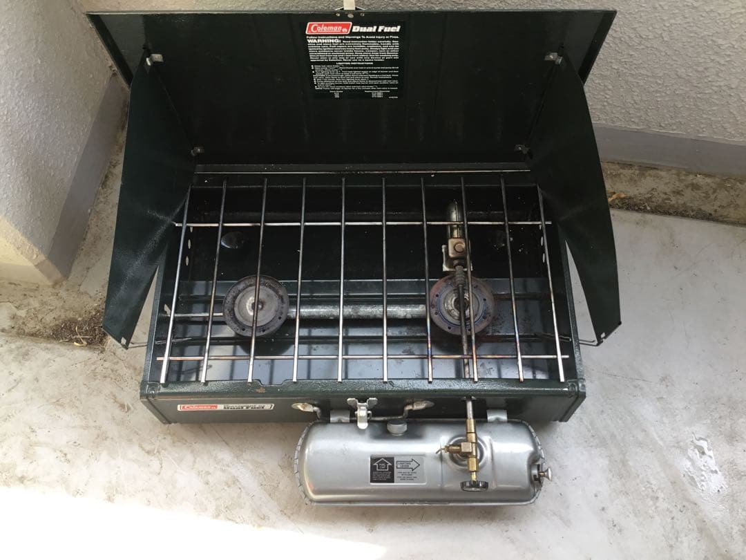Coleman ツーバーナー とグリル　dual fual 414