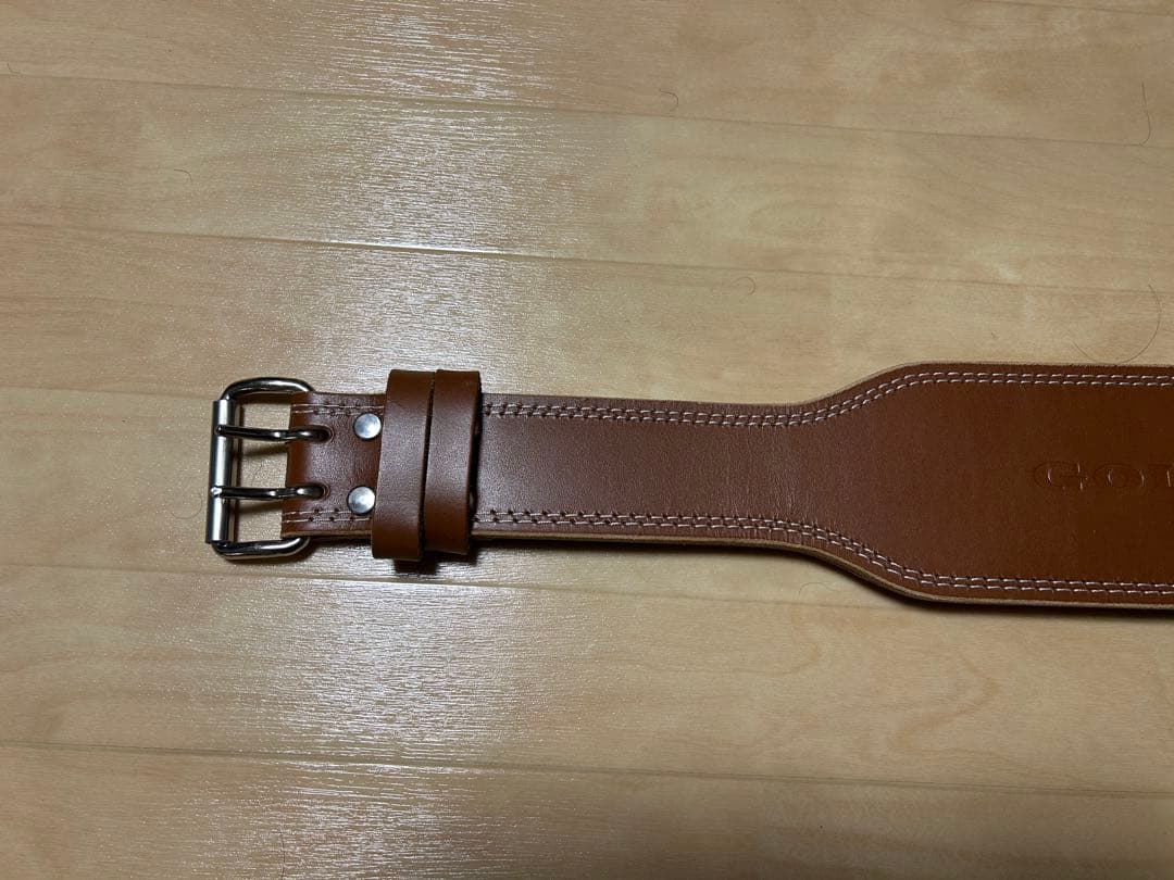 GOLD'S GYM プロレザーベルト 牛革　Lサイズ　美品