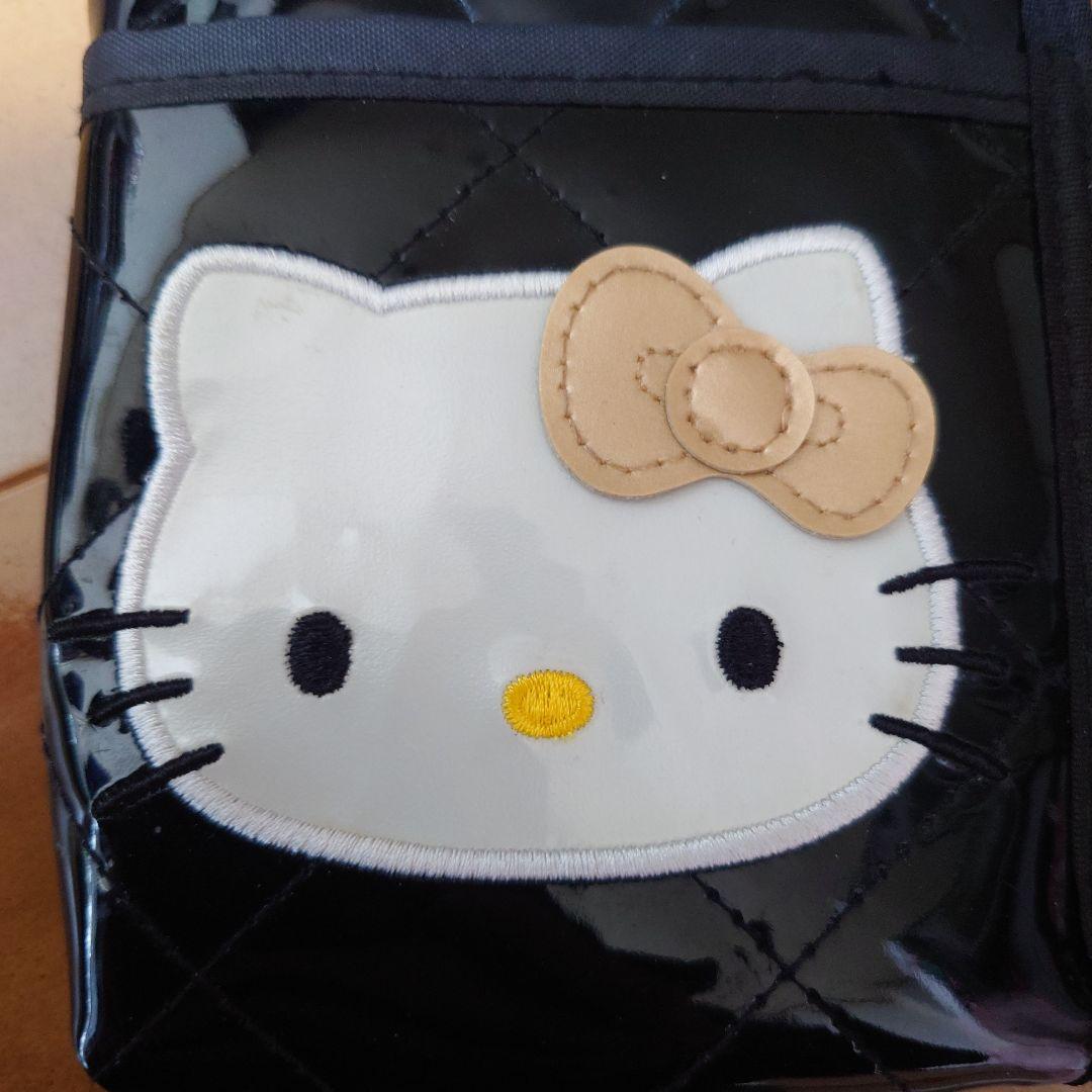 ♡激レア♡ キティ エナメルキルティングモバイルポーチ ブラック