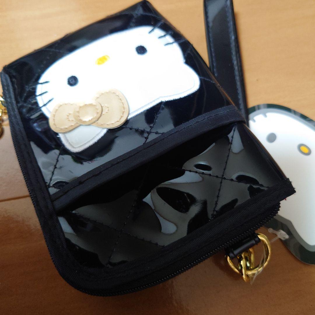 ♡激レア♡ キティ エナメルキルティングモバイルポーチ ブラック