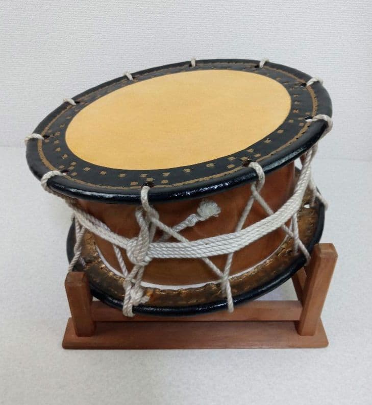 けやき 刳り貫き 締太鼓 台付　*AR17