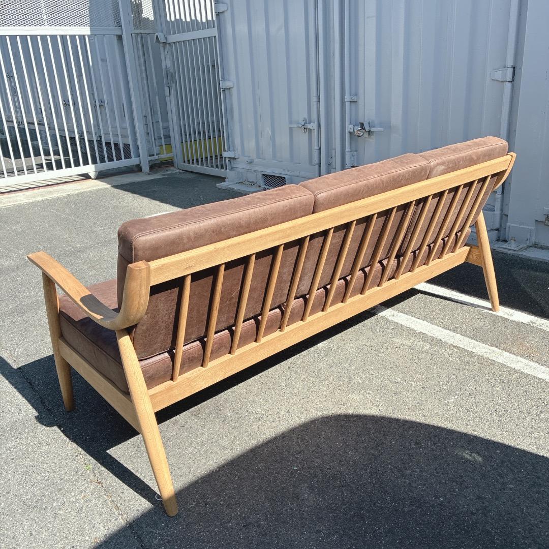【お値下げOK】綺麗 クラッシュゲート アルネソファ3P レザーテックス 廃盤品
