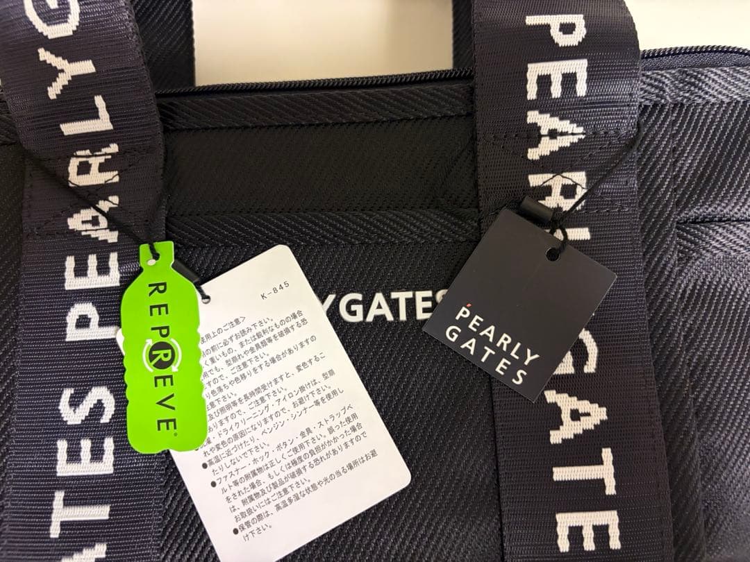 PEARLY GATES ブラックラウンドバッグ