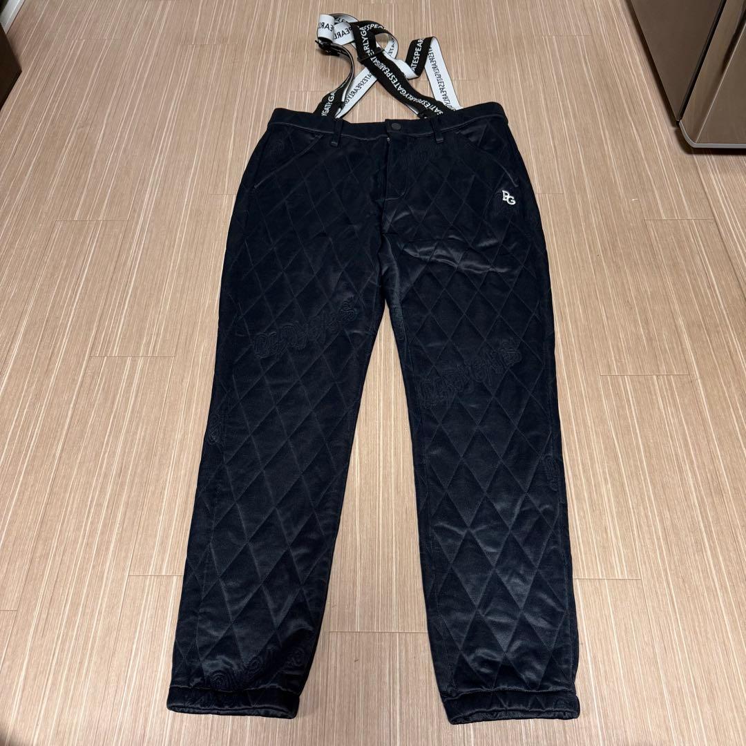 パーリーゲイツ　キルティングパンツ サスペンダー付き　サイズM