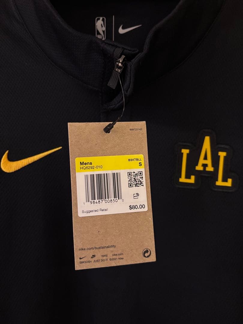 NBA Lakers コートサイド ハーフジップ Sサイズ