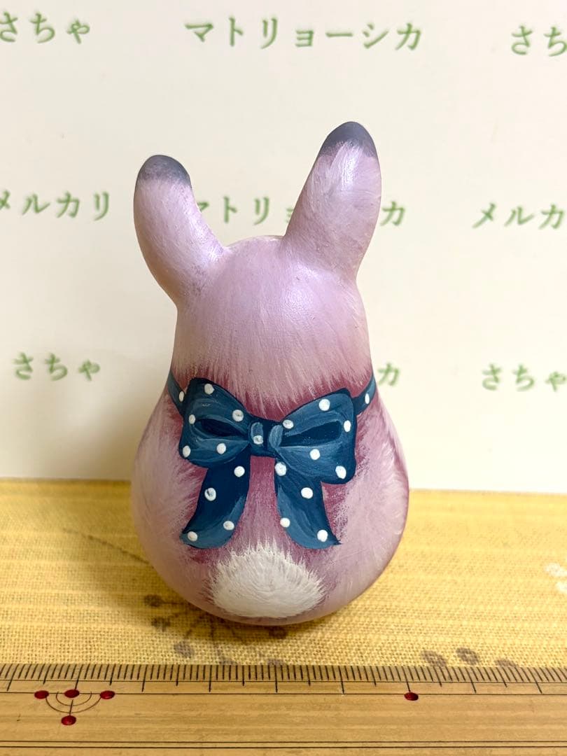 ロシア　マトリョーシカ　おきあがりこぼし　うさぎ人形と猫　作家もの