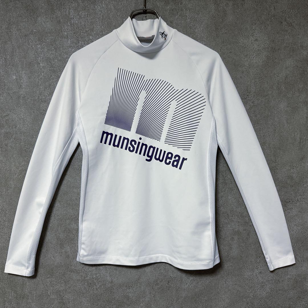 Munsingwear マンシングウェア ビッグロゴ モックネック ホワイト M