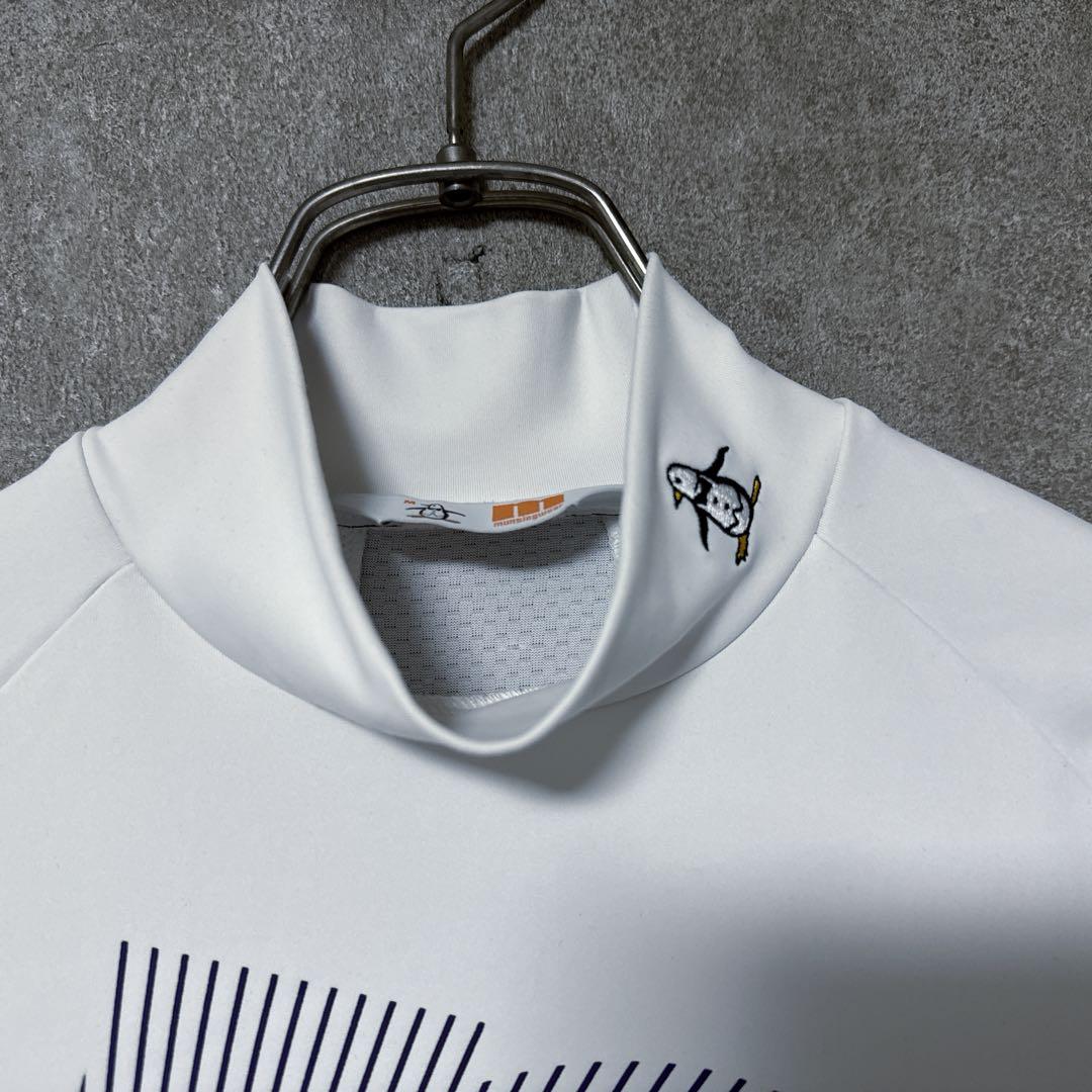Munsingwear マンシングウェア ビッグロゴ モックネック ホワイト M