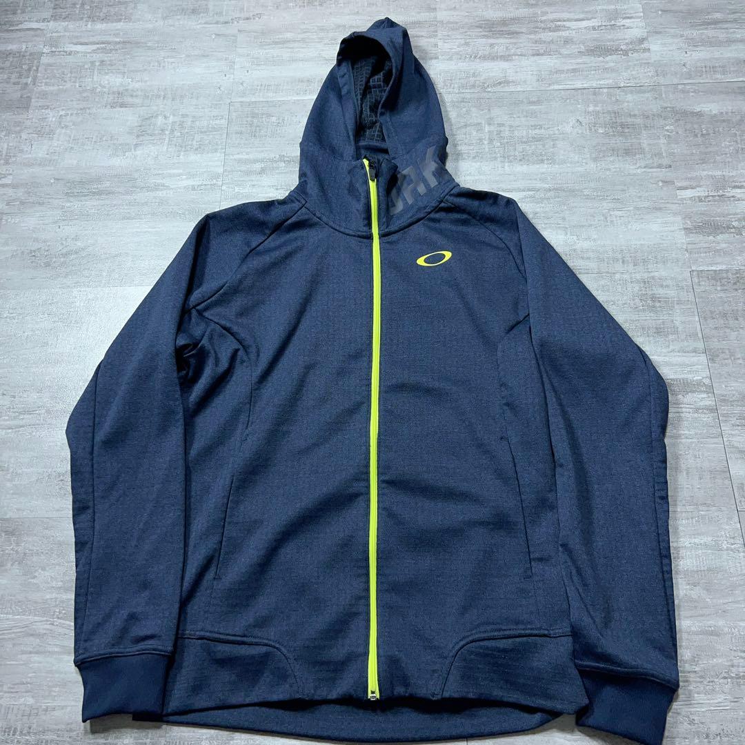 美品 OAKLEY オークリー ジャージ セットアップ 上下 ロゴ ネイビー M