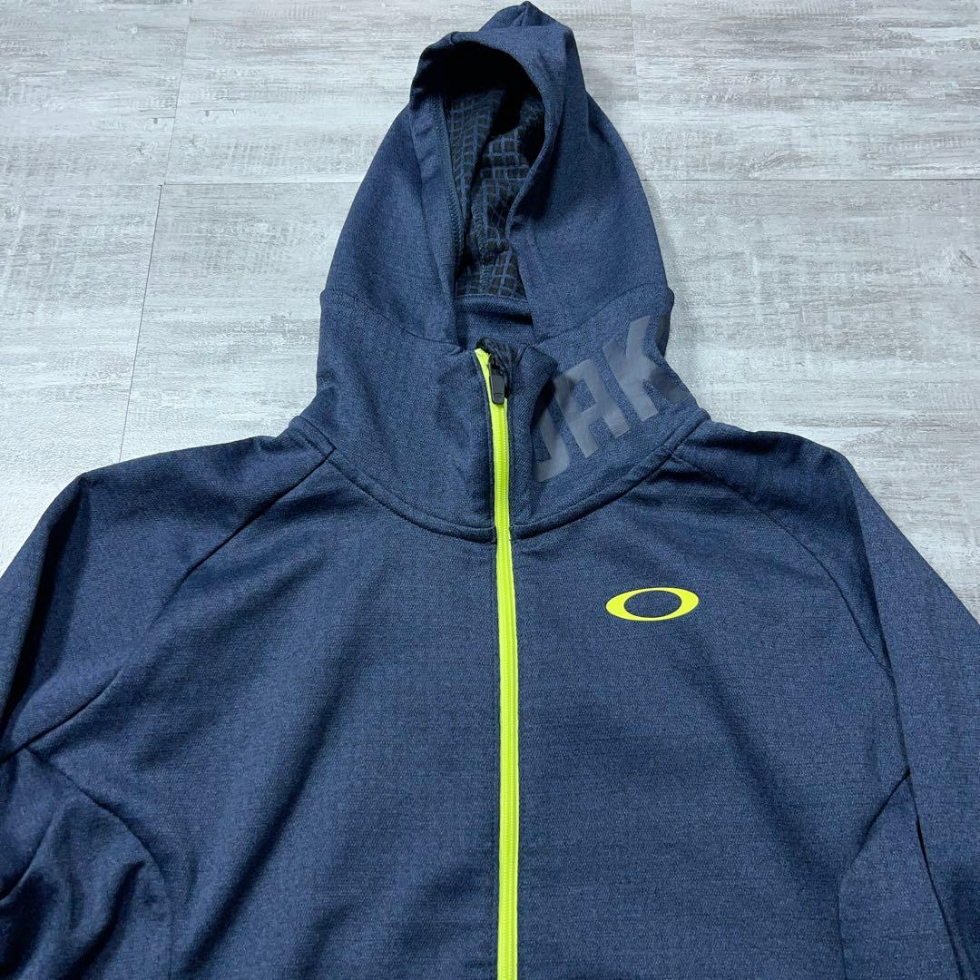 美品 OAKLEY オークリー ジャージ セットアップ 上下 ロゴ ネイビー M