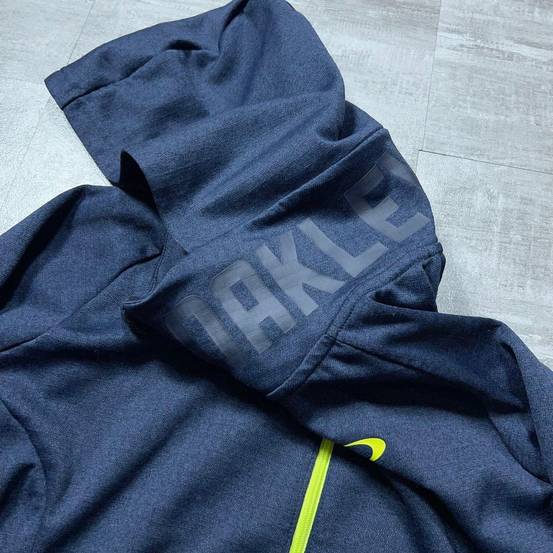 美品 OAKLEY オークリー ジャージ セットアップ 上下 ロゴ ネイビー M