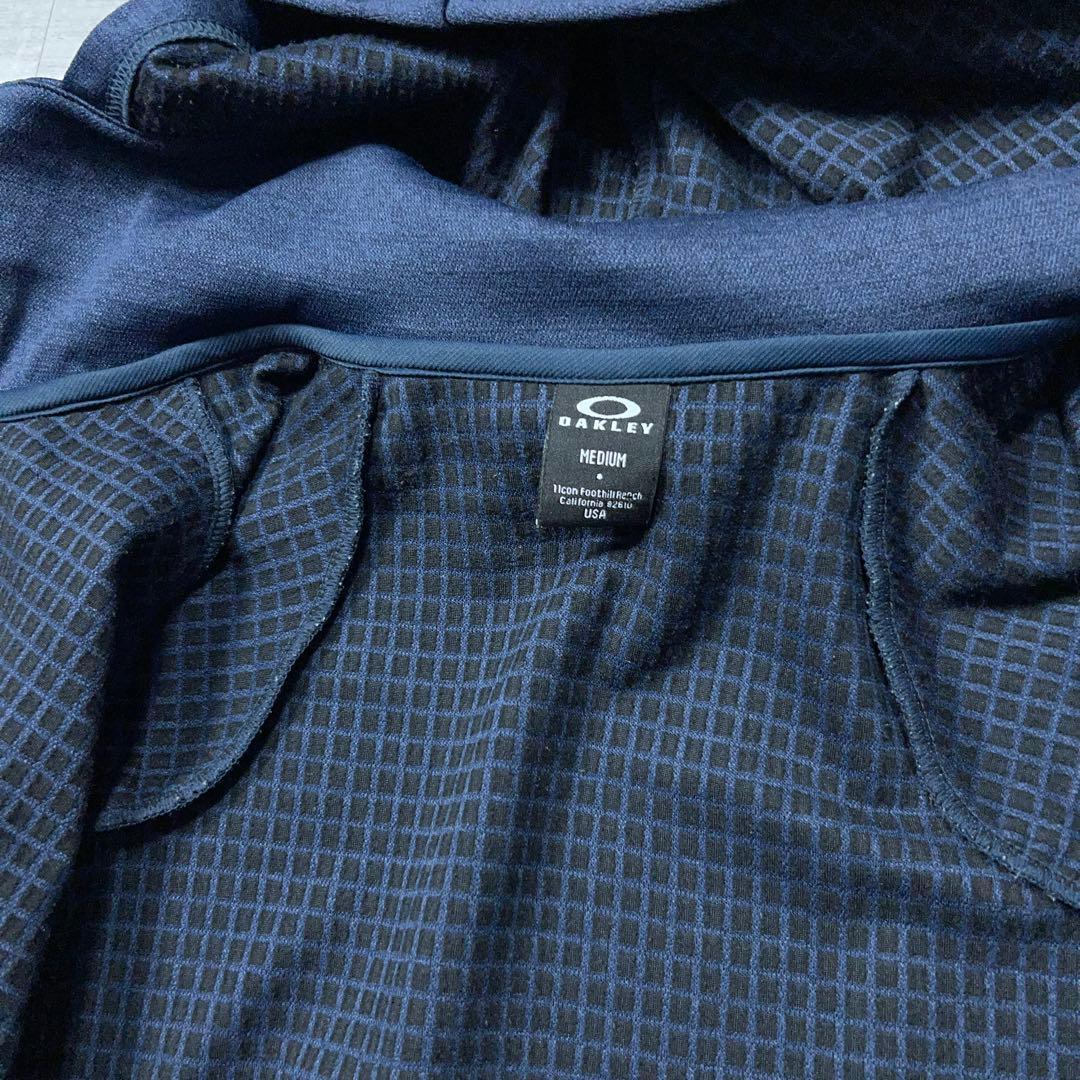 美品 OAKLEY オークリー ジャージ セットアップ 上下 ロゴ ネイビー M