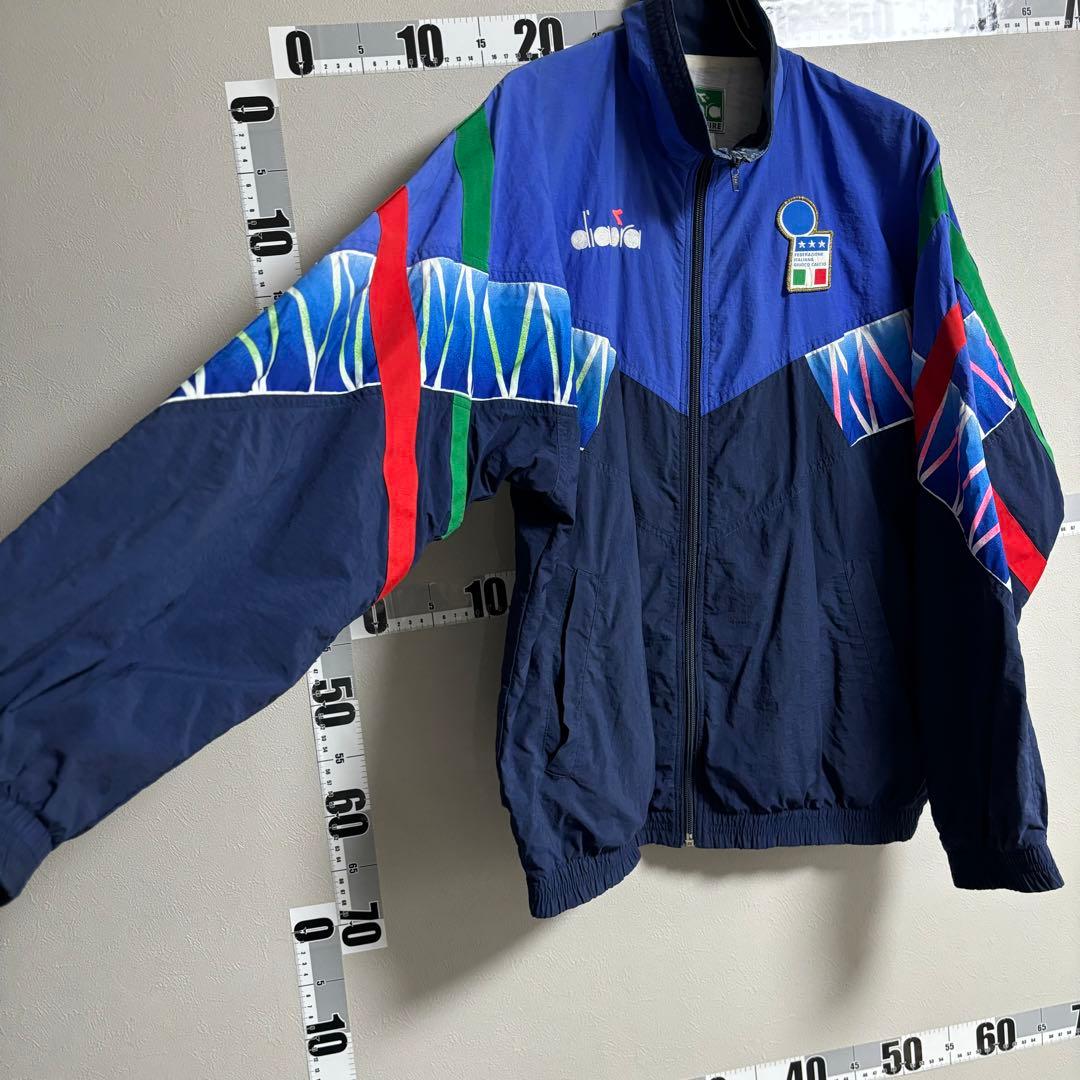 Diadora ディアドラ トラック ナイロンジャケットイタリア代表 W杯90s