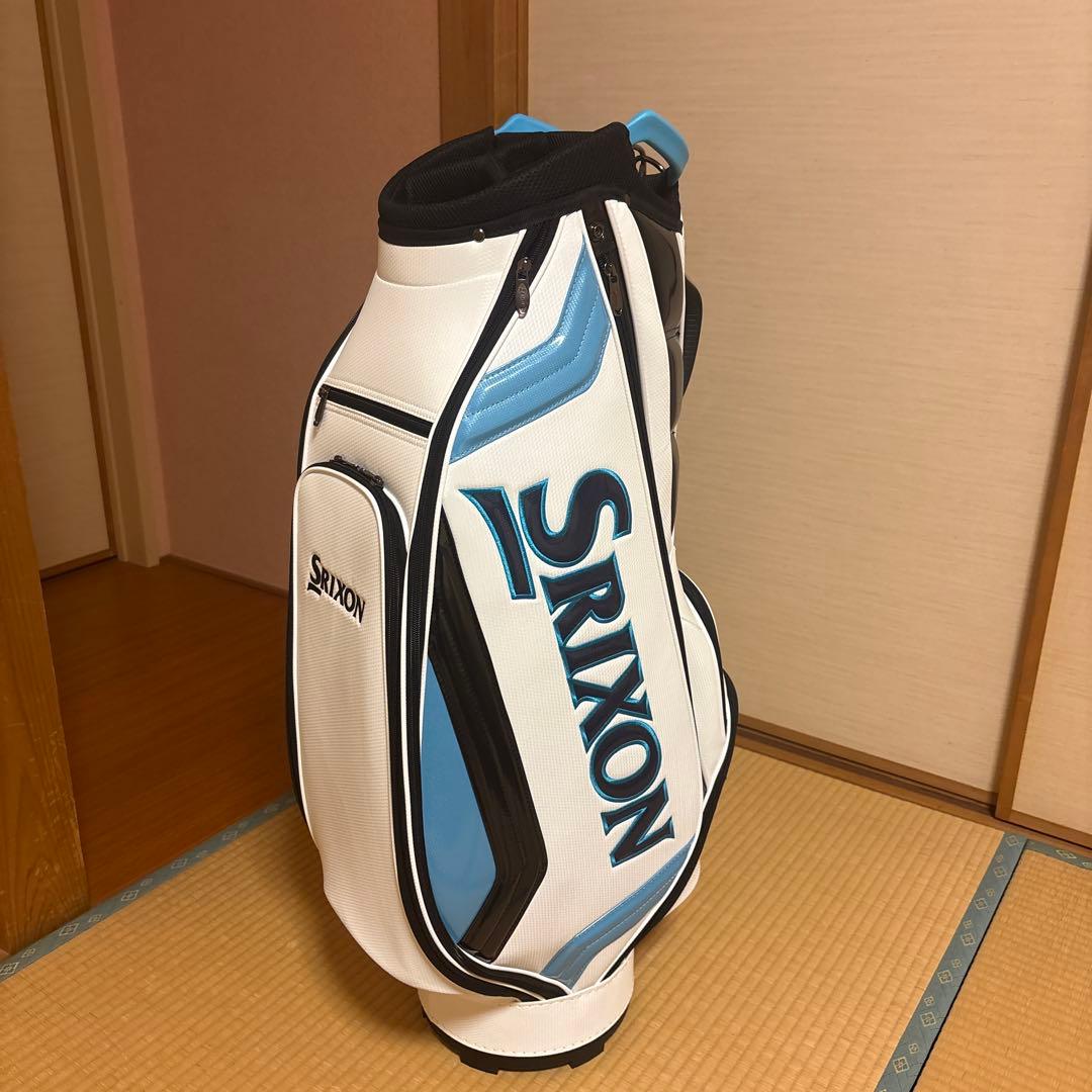 SRIXON キャディバッグ ホワイト/ブルー　フード付き