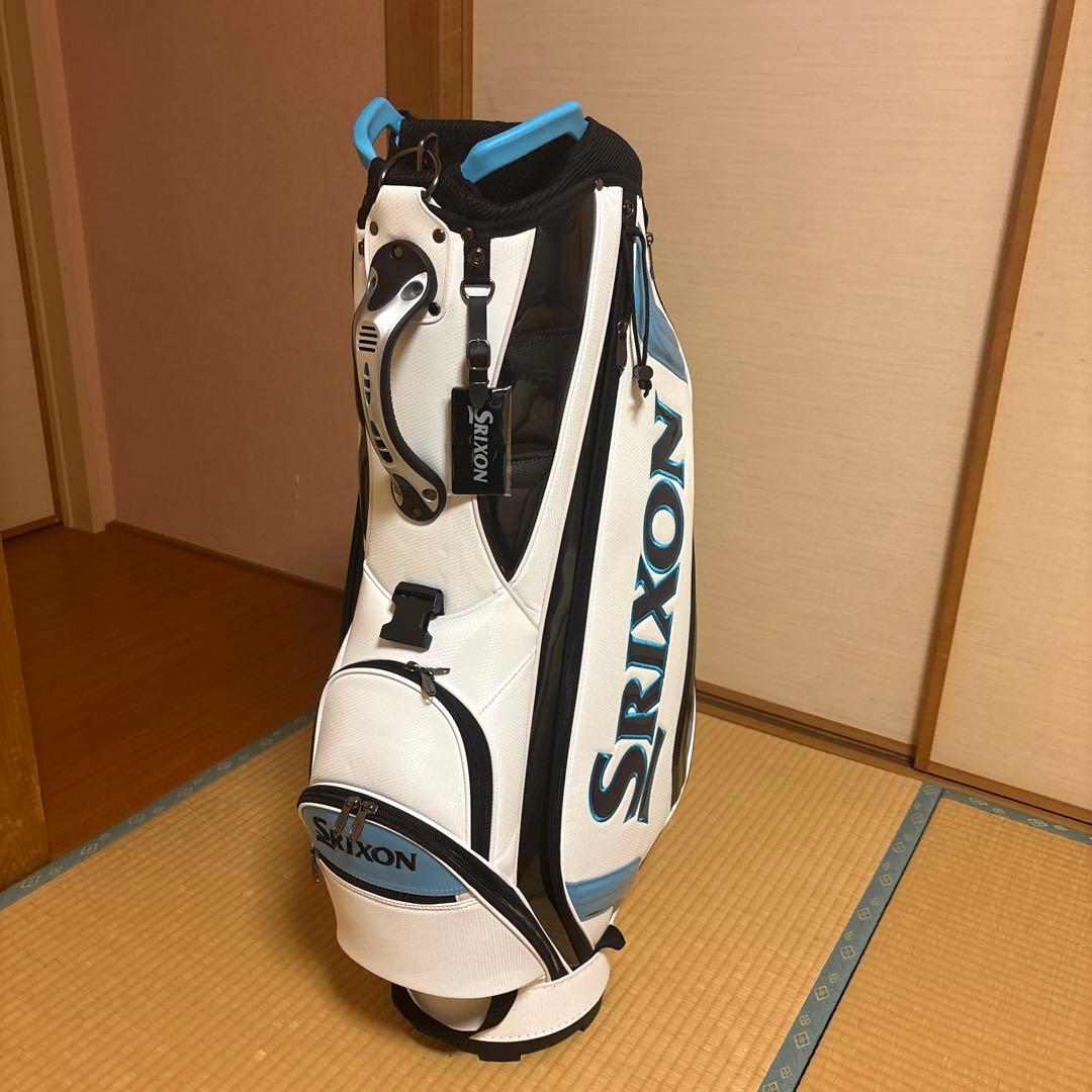 SRIXON キャディバッグ ホワイト/ブルー　フード付き