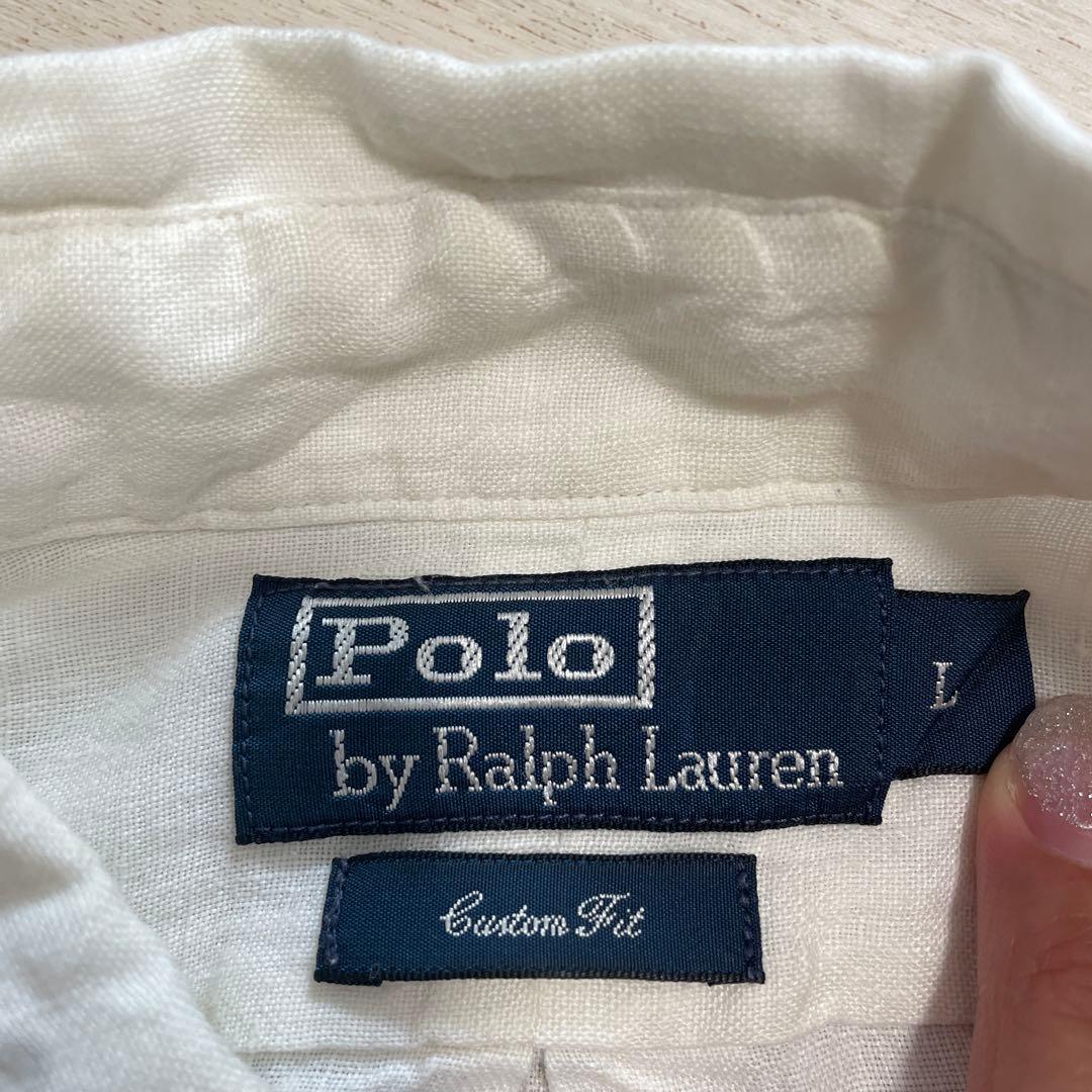 Polo by Ralph Lauren ホワイト リネン100% シャツ